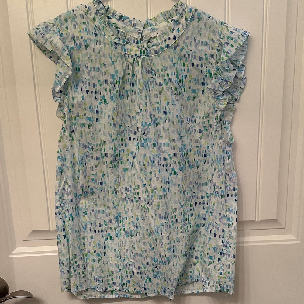 THML Blue and Green Patterned Top